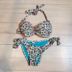 Betsey Johnson Flower Bikini Set Top & Bottom